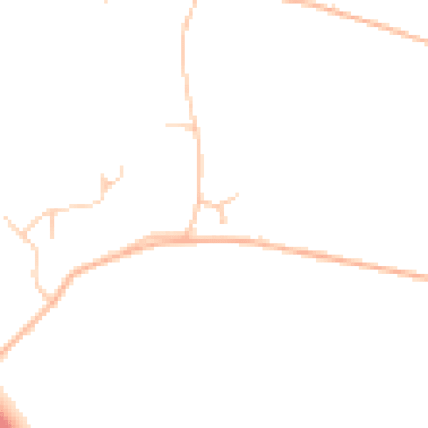 Daytime road noise heatmap for IP25 6PZ