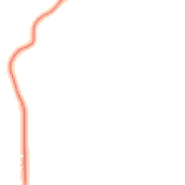 Night-time road noise heatmap for IP25 6RT