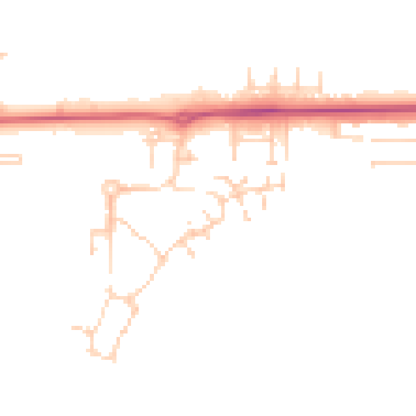 Daytime road noise heatmap for IP25 6WF