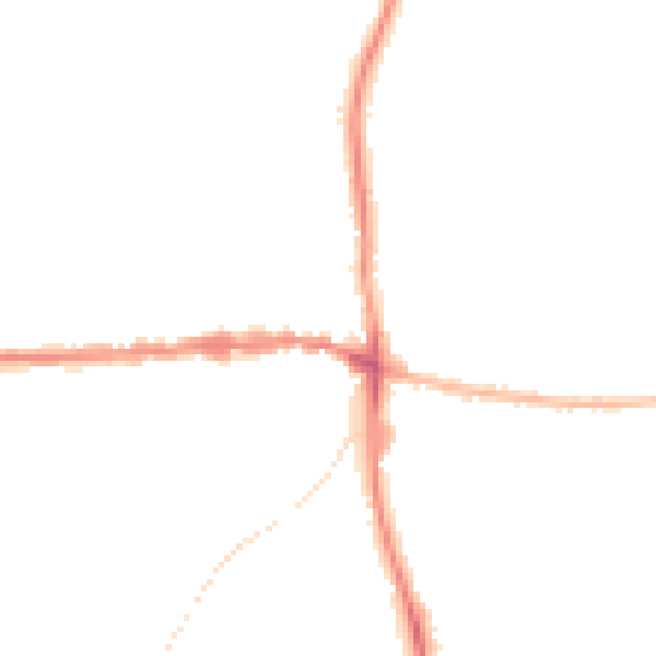 Night-time road noise heatmap for IP25 6XR