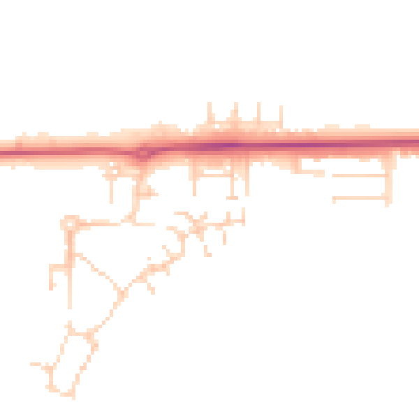 Daytime road noise heatmap for IP25 6YX