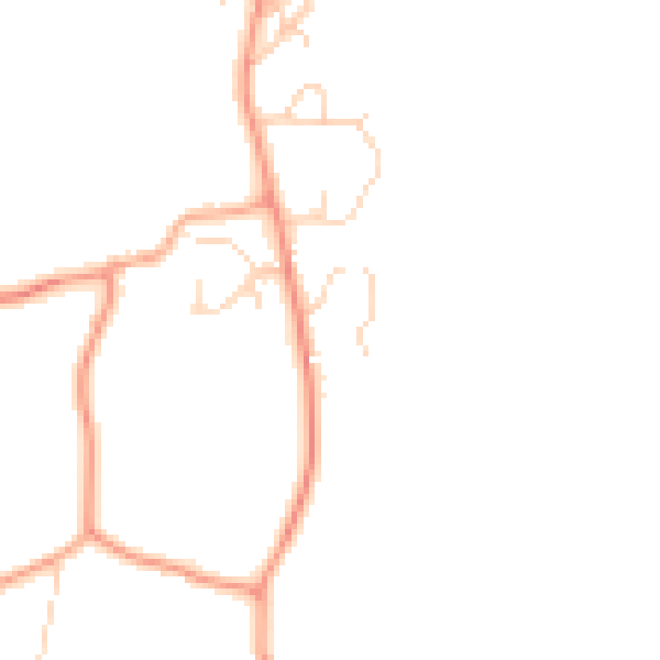 Daytime road noise heatmap for IP25 7AJ
