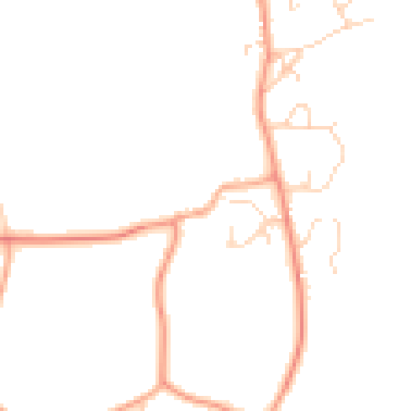Daytime road noise heatmap for IP25 7AW