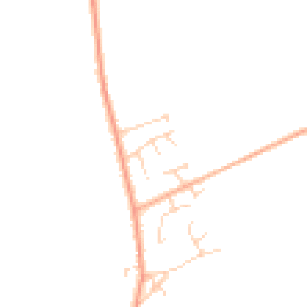 Daytime road noise heatmap for IP25 7BQ