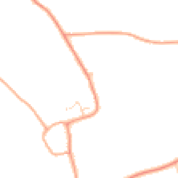 Daytime road noise heatmap for IP25 7DJ