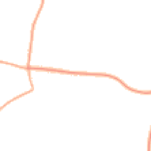 Daytime road noise heatmap for IP25 7DZ
