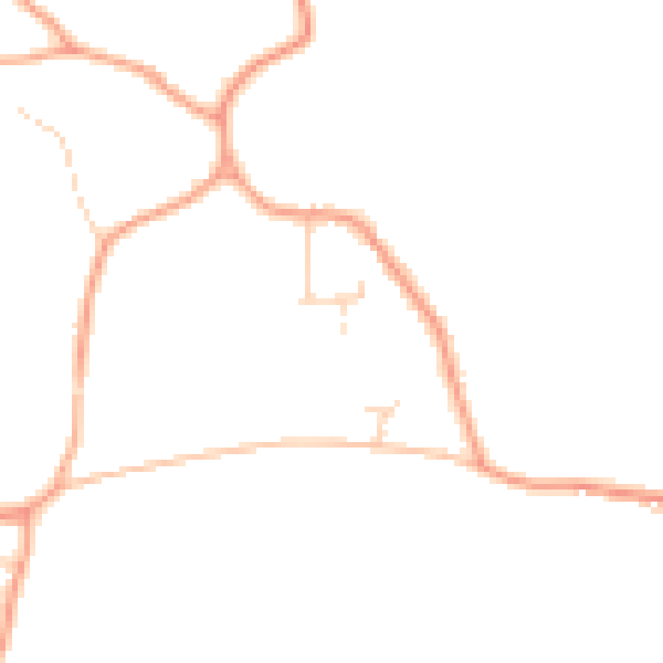 Daytime road noise heatmap for IP25 7RX