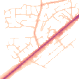 Daytime road noise heatmap for IP27 0NH