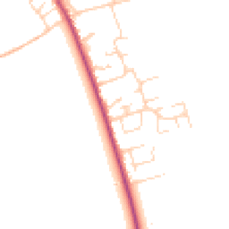 Daytime road noise heatmap for IP27 9AN
