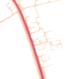 Daytime road noise heatmap for IP27 9AW