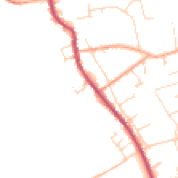 Daytime road noise heatmap for IP27 9ER