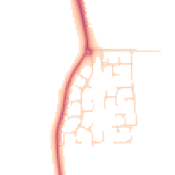 Daytime road noise heatmap for IP27 9QH