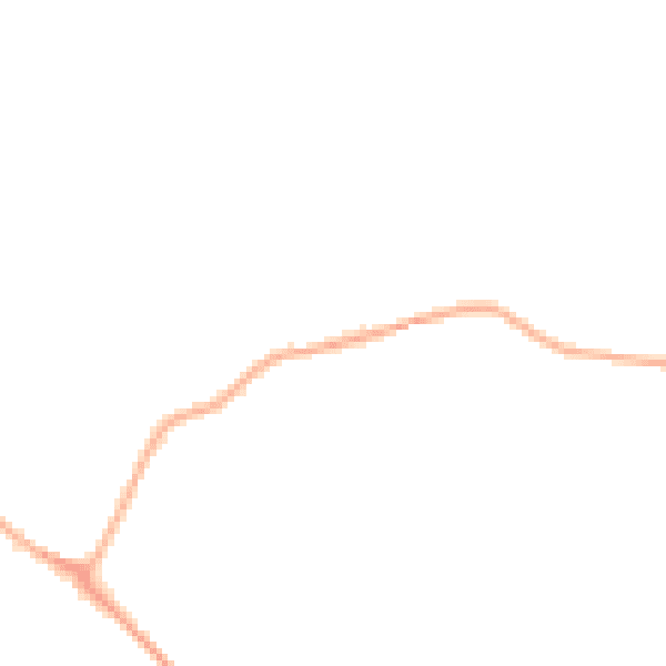 Night-time road noise heatmap for IP28 6JJ