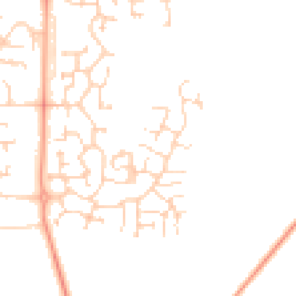 Daytime road noise heatmap for IP28 8ZT