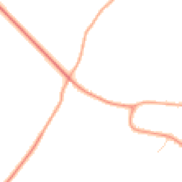 Daytime road noise heatmap for IP31 1BL