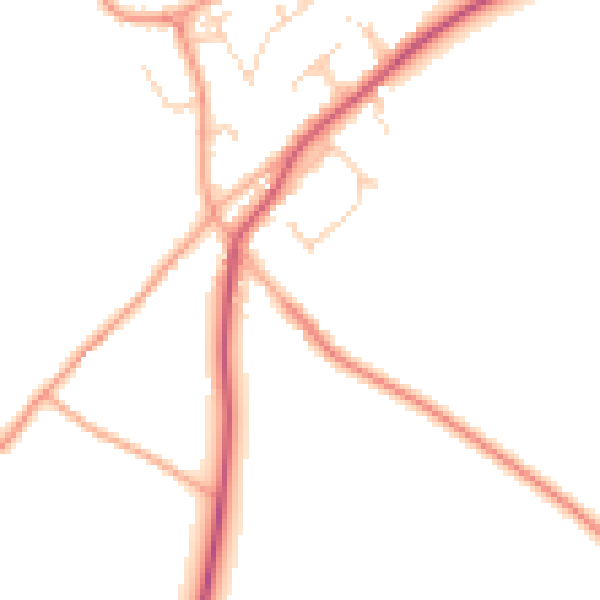 Daytime road noise heatmap for IP31 1BP