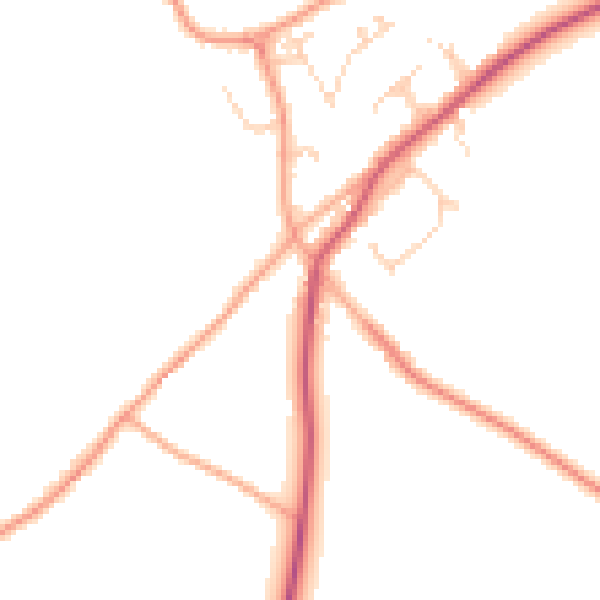 Daytime road noise heatmap for IP31 1BS