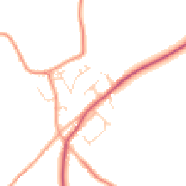 Daytime road noise heatmap for IP31 1BU