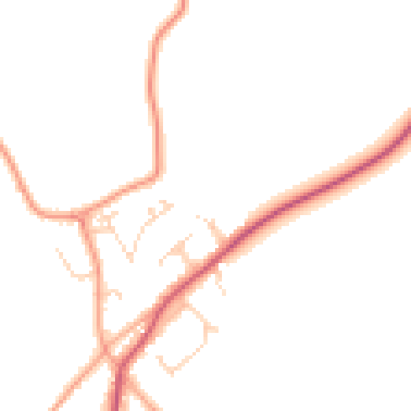 Daytime road noise heatmap for IP31 1BX