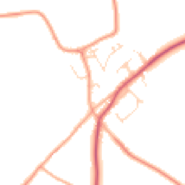Daytime road noise heatmap for IP31 1DD