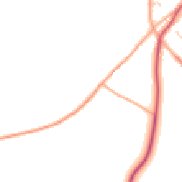 Daytime road noise heatmap for IP31 1DF