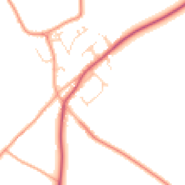Daytime road noise heatmap for IP31 1DY