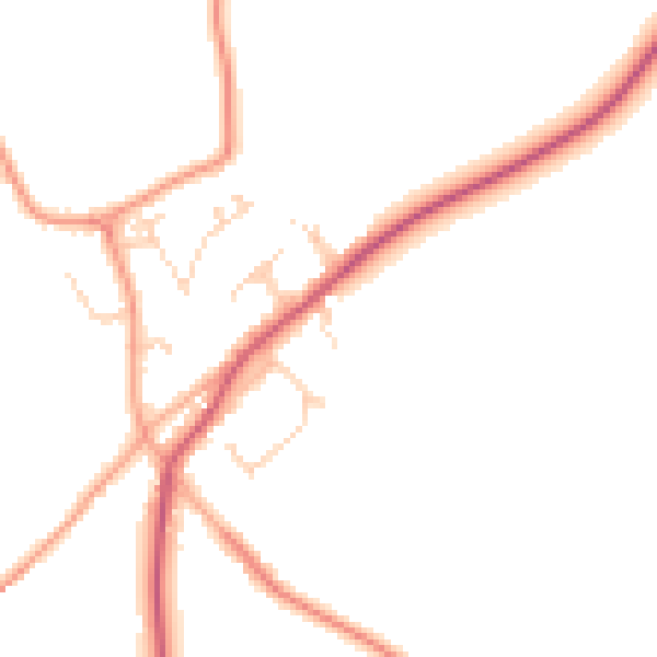 Daytime road noise heatmap for IP31 1FB