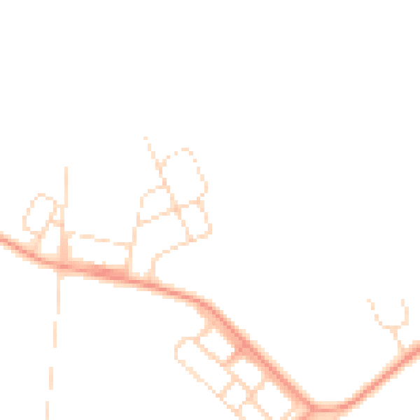 Daytime road noise heatmap for IP31 1LT
