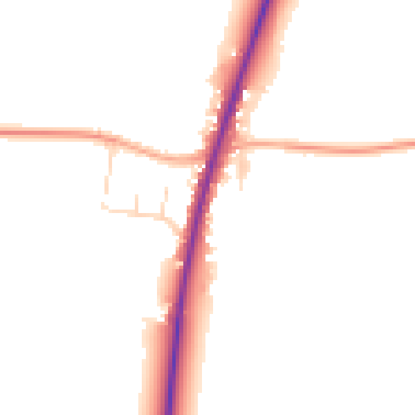 Daytime road noise heatmap for IP31 1NG