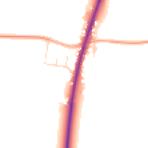 Daytime road noise heatmap for IP31 1NH
