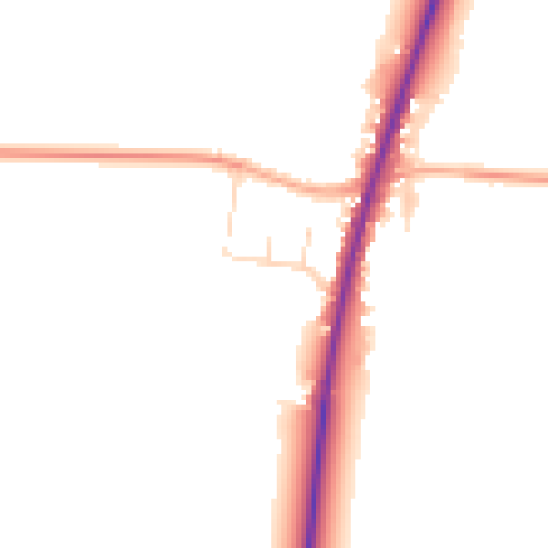 Daytime road noise heatmap for IP31 1NJ