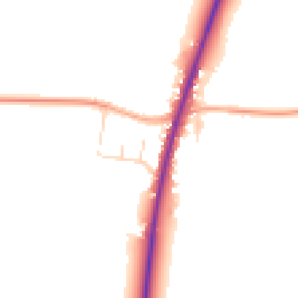 Daytime road noise heatmap for IP31 1NL