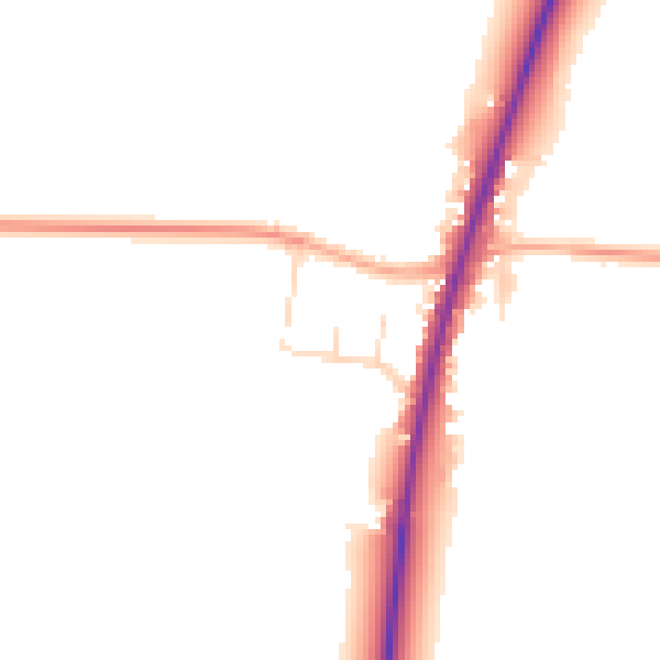 Daytime road noise heatmap for IP31 1NN