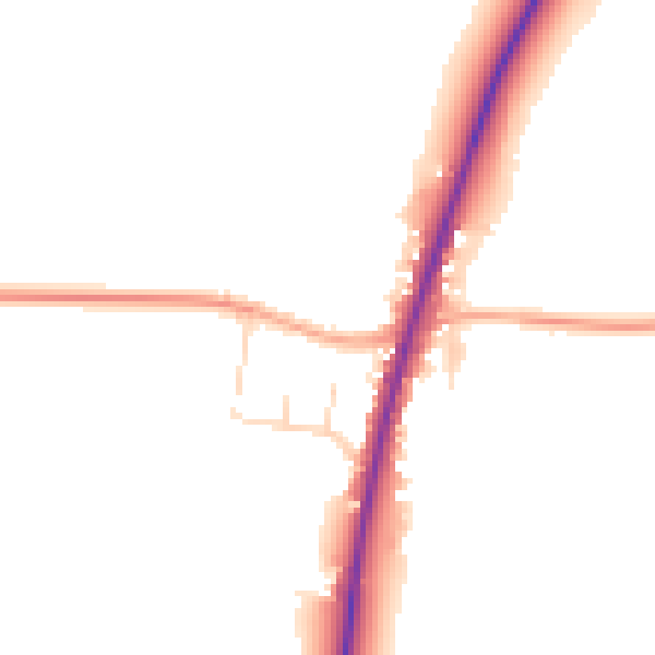 Daytime road noise heatmap for IP31 1NP