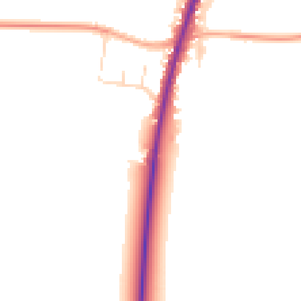 Daytime road noise heatmap for IP31 1NQ
