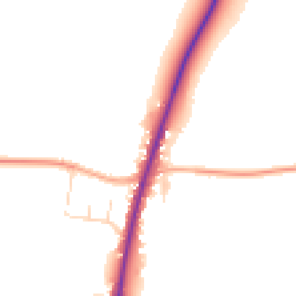 Daytime road noise heatmap for IP31 1NT