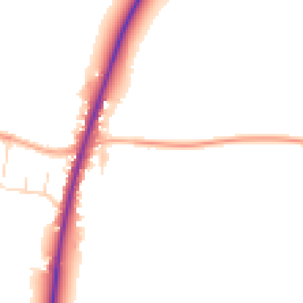 Daytime road noise heatmap for IP31 1NU