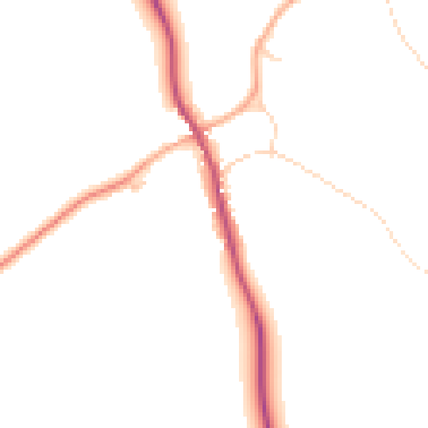 Daytime road noise heatmap for IP31 1QY