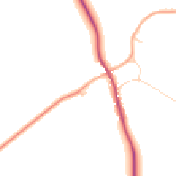 Daytime road noise heatmap for IP31 1RD