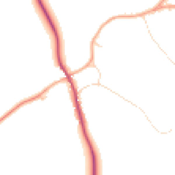 Daytime road noise heatmap for IP31 1RE