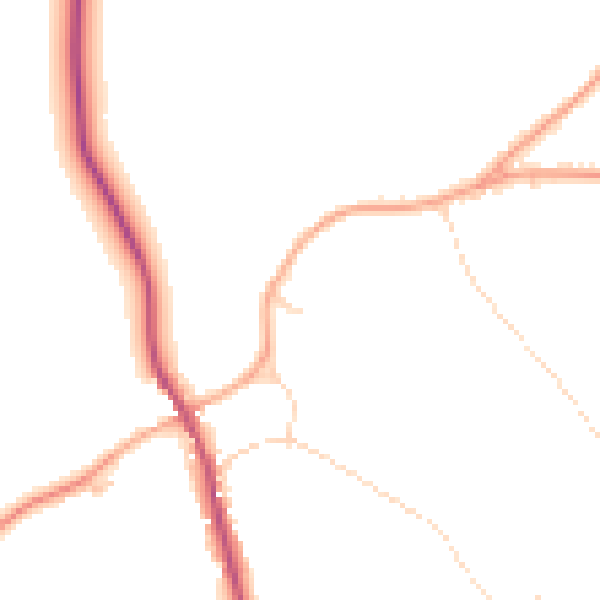 Daytime road noise heatmap for IP31 1RH
