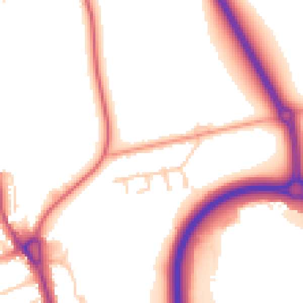 Daytime road noise heatmap for IP31 1SN