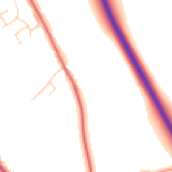 Daytime road noise heatmap for IP31 1SU