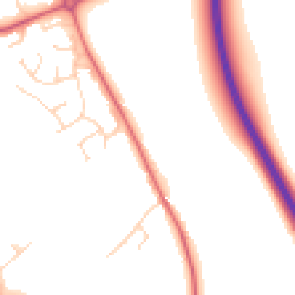 Daytime road noise heatmap for IP31 1SY