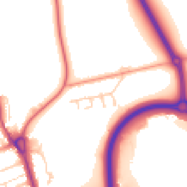 Daytime road noise heatmap for IP31 1TA