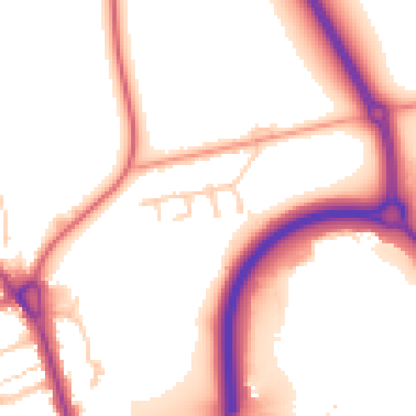 Daytime road noise heatmap for IP31 1TD