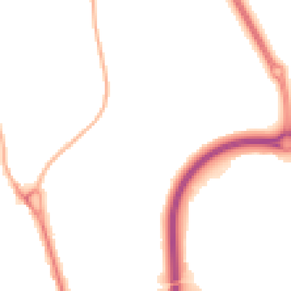 Night-time road noise heatmap for IP31 1TE