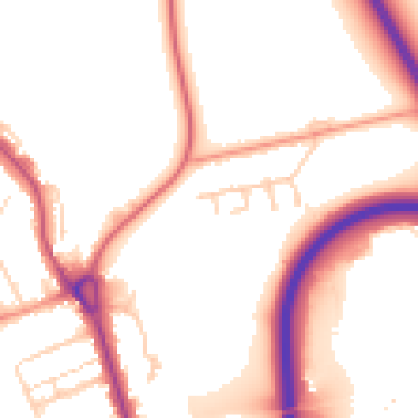 Daytime road noise heatmap for IP31 1TF