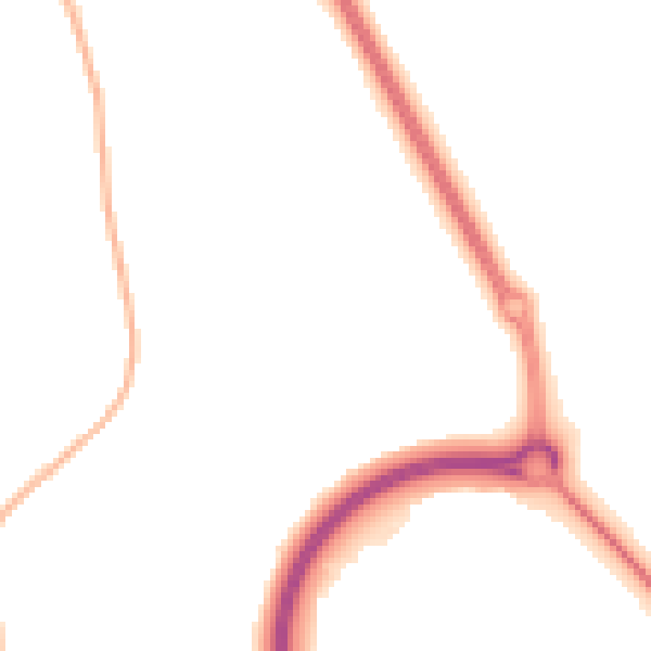 Night-time road noise heatmap for IP31 1TH