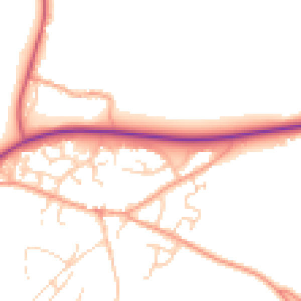 Daytime road noise heatmap for IP31 2BH